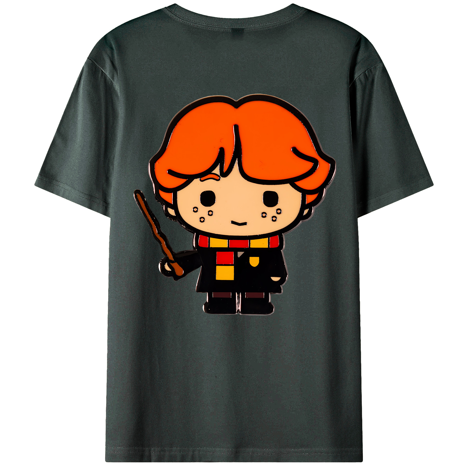 （画像用） Harry Potter ハリー・ポッターシリーズ 綿100％ メンズ半袖Tシャツ（バックプリント） 通気性